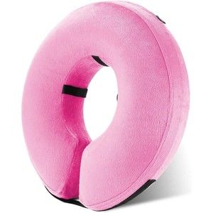 Pink Pet Recovery Collar - Plush Protective E-Collar for Dogs